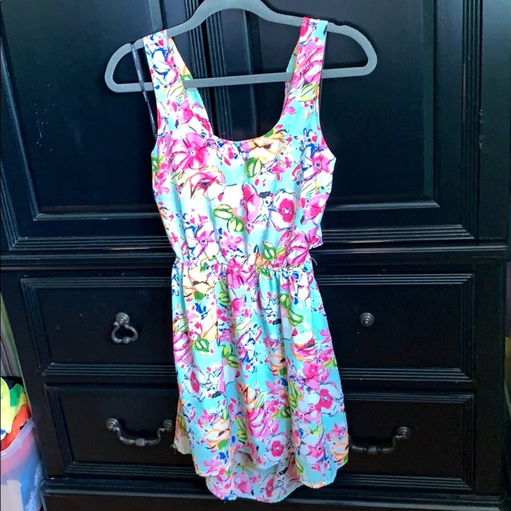 Floral print mini dress